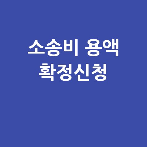 소송비 용액 확정신청 바로가기 홈페이지