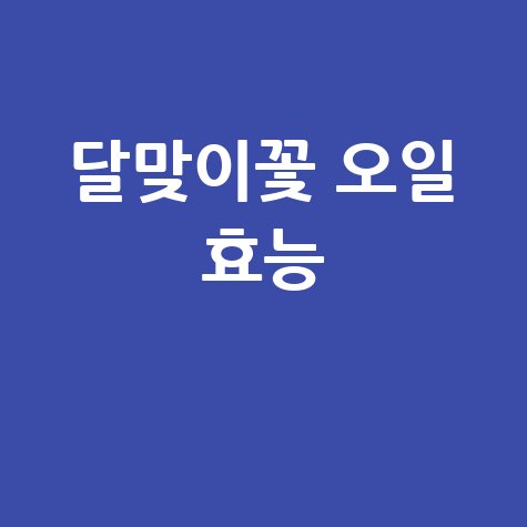 달맞이꽃 오일 효능 완벽 정리!