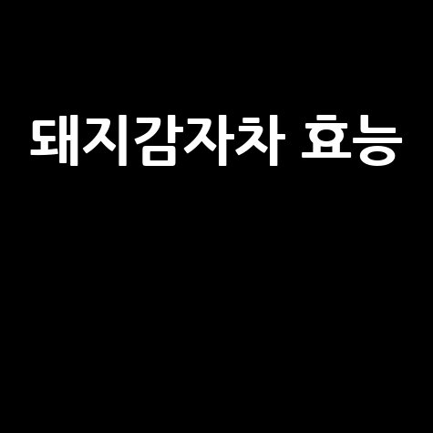 돼지감자차 효능과 효과 알아보기