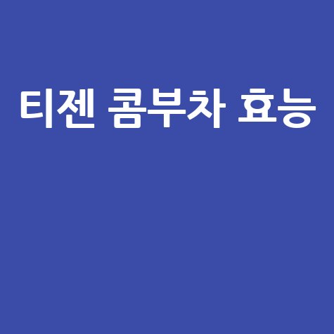 티젠 콤부차 효능 완벽 분석!