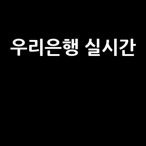 우리은행 실시간 금융 서비스 안내