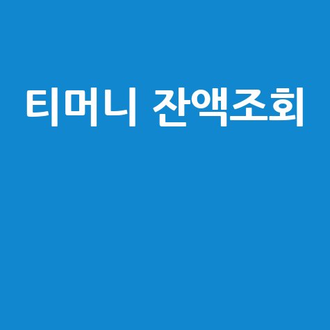티머니 잔액조회: 간편하게 확인하는 법