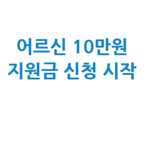 어르신 스포츠 지원금10만원 신청방법 자격 대상