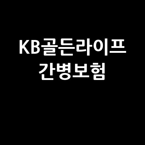 KB손보 KB 골든라이프케어 간병보험 바로가기
