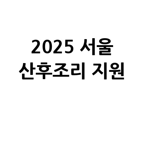 서울시 산후조리원 지원금: 신청부터 대상 확인까지 완벽 가이드