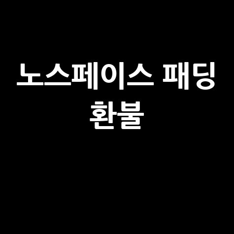 노스페이스 패딩 환불 품목 절차 바로가기 (눕시 시리즈)