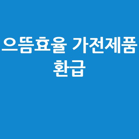 으뜸효율 가전제품 환급사업: 한국에너지공단 바로가기