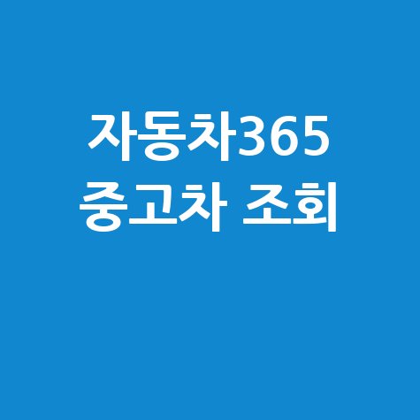 내 차 확인하기: 자동차365 중고차 차량 조회