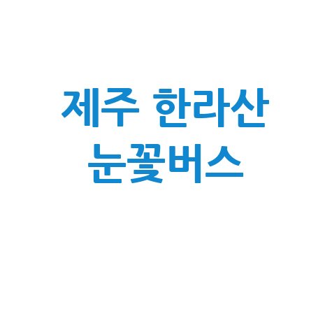 제주 한라산 눈꽃버스 시간표 노선도·예약 방법 (2025–2026)
