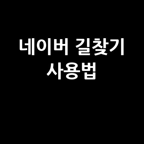 네이버길찾기 사용법 완벽 가이드
