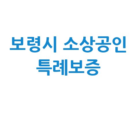 보령시 120억 소상공인 특례보증 신청방법 자격 대상