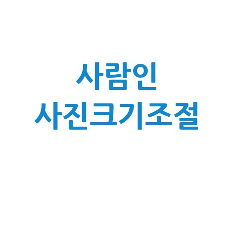 사람인 사진크기조절 이력서 증명사진 방법