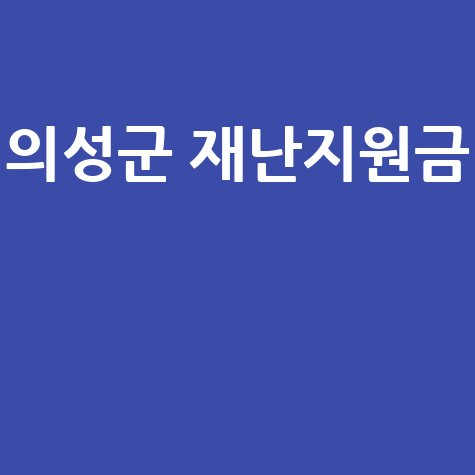 의성군 재난기본소득지원금 30만원 신청방법 자격 대상