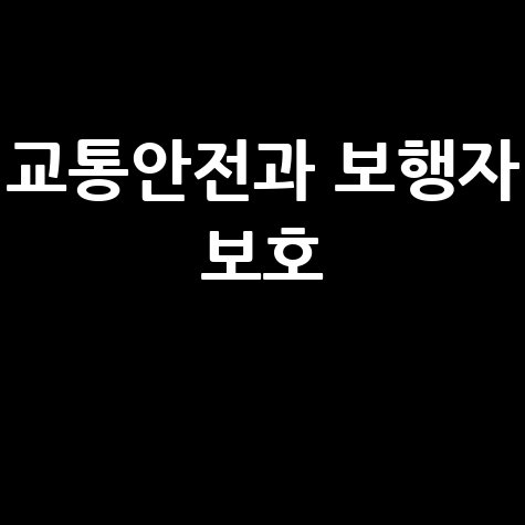 교통안전 핵심정보와 안전운전·보행자 보호법