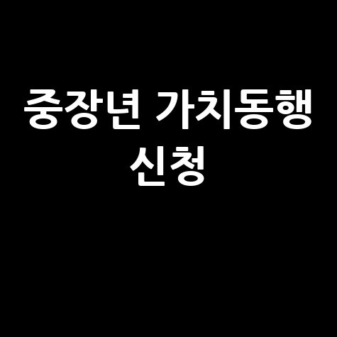서울시, 중장년 가치동행일자리 신청방법 자격 대상