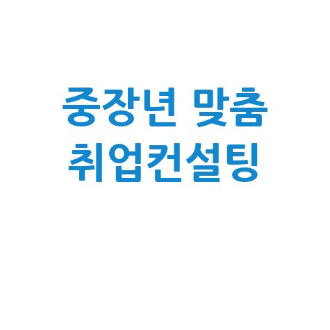 중장년 일자리 지원센터 맞춤 취업·경력 컨설팅