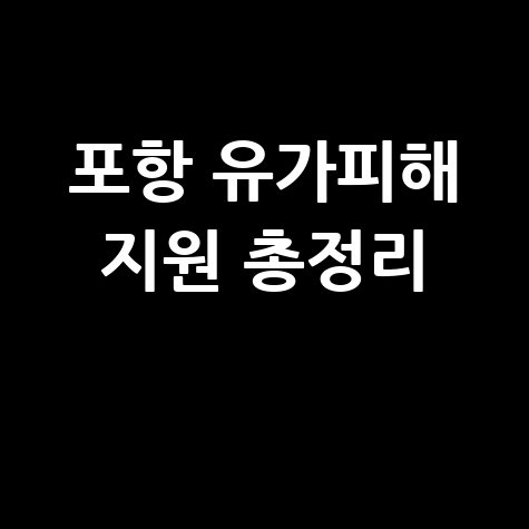 포항시 고유가 피해지원금 2차 신청법